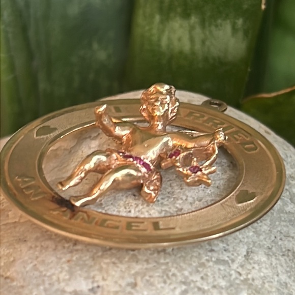 14 karat gold, and ruby charm - Picture 6 of 10